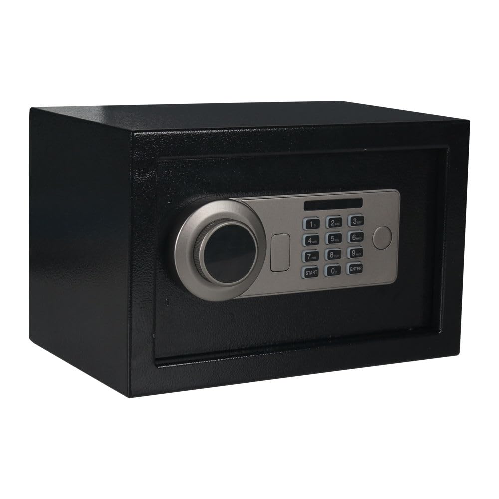 Heavy-Duty Electronic Digital Safe Box with Keypad Lock & Biometric Lock and Emergency Key – Steel Security Locker for Home, Office & Jewelry Storage Deposit Box 2