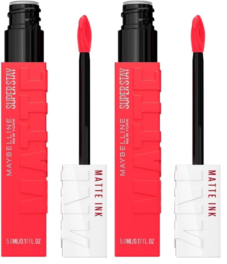 Image of Maybelline New York Super Stay Matte Ink Liquid Lipstick, 25 Heroine (Pack of 2)