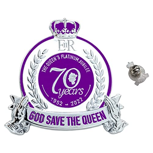 Cirdora Elizabeth Queen II Memorial Badge Elizabeth Königin II Gedenkabzeichen 1952-2022 Platinum Jubilee Queen Elizabeth Memorial Brosche Accessoires - Pin Badge Button Gift Cover