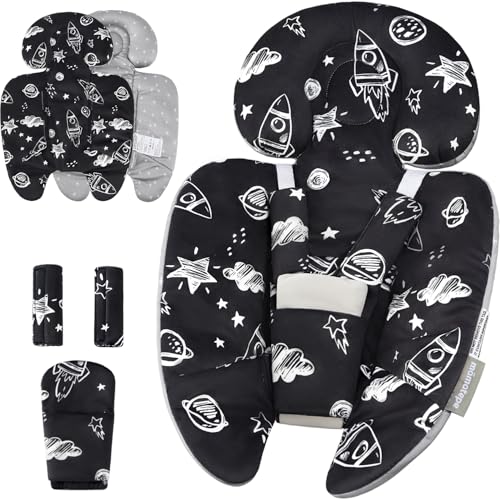 Infant Insert Compatible with 4moms Mamaroo & Graco Swing and Infant Car Seat Stroller Other Baby Swing Rocker Bouncer Bassinet Newborn Insert Head & Body Support Cushion Reversible Design