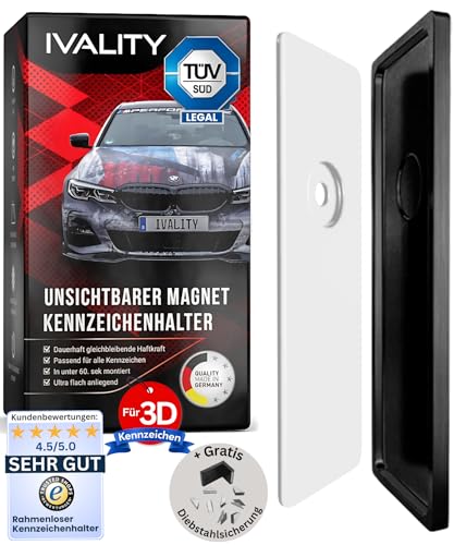 IVALITY Magnetischer Kennzeichen-Halter für 3D-Kennzeichen