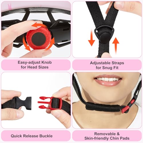 Image of Kids Bike Helmet for Girls 3-5 /5-8 /8-14, Adjustable Helmet with DIY Cat Ears, Cute Toddler Youth Helmets for Skateboard Scooter Cycling Roller Skating