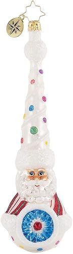 Christopher Radko Decoración de árbol de Navidad de cristal europeo hecho a mano caramelo y dulces, caramelo punteado Claus Christopher Radko Decoración de árbol de Navidad de cristal europeo hecho a mano caramelo y dulces, caramelo punteado Claus