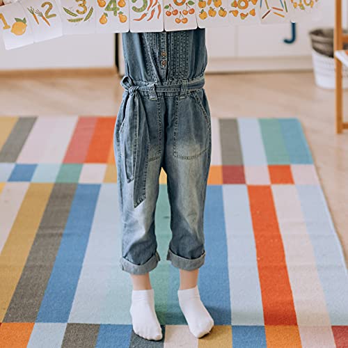 Image of Boys Crew Socks 5 Pack Baby Toddler Dinosaur Striped Cotton Socks For Little Boys 2-8Y