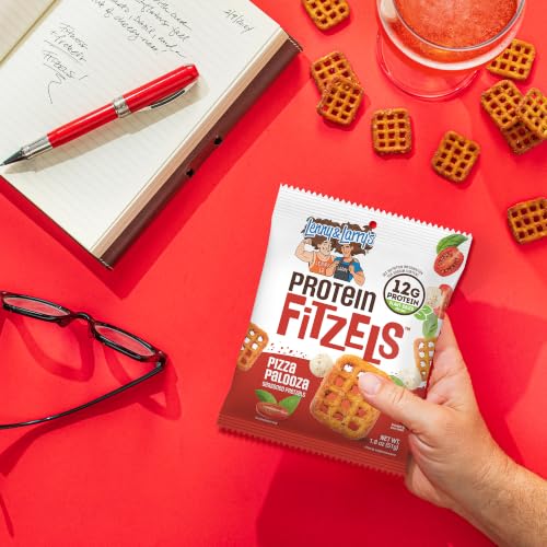 Lenny & Larry's Pizza Palooza FITZELS- Savory Pretzel Snacks Incredibly Tasty High Protein, Salty, Vegan, 12g of Plant Based Protein 18 Bags, 1.8 oz Each - image 4