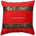 Stylo cultura indiana cuscino coperture 40 cm x 40 cm arredamento rosso broccato jacquard velluto raso soggiorno cuscino copertura floreale 16 x 16 Pillow case