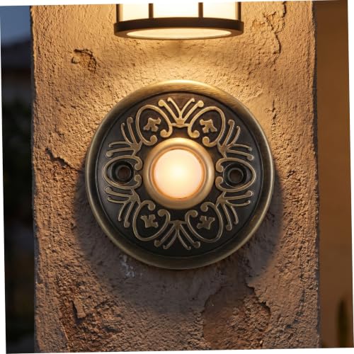Botón de timbre para puerta retro redondo con cable e instalación rápida 6