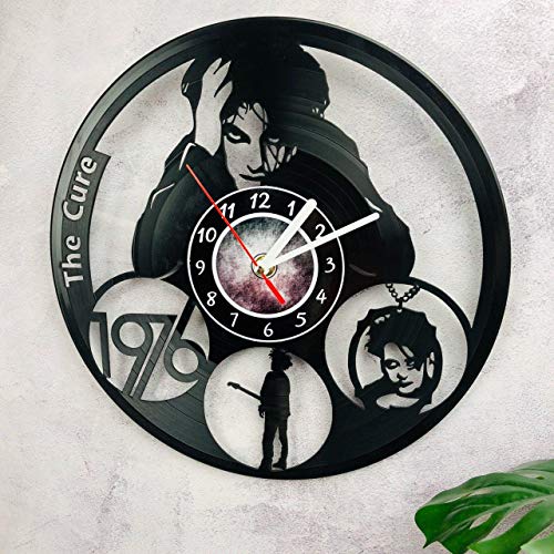 Wall Clock compatible with The Cure Vinyl wall clock, rock band, clock made from real vinyl record - UNIQUE GIFT idea for Him and Her – Rock Band Unique Art Design Wall Clock compatible with The Cure Vinyl wall clock, rock band, clock made from real vinyl record - UNIQUE GIFT idea for Him and Her – Rock Band Unique Art Design