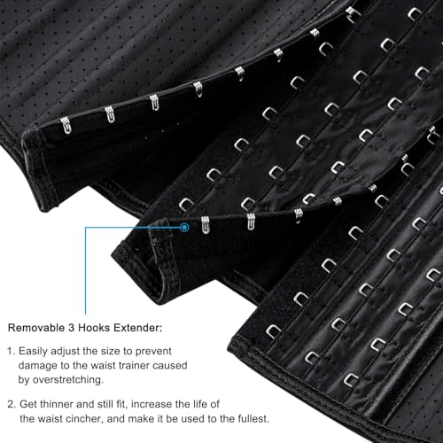 Image of ECOWALSON Waist Trainer for Women - 9 /25 Steel Bones & Additional Extender Cincher Corset for Hourglass body Shaper
