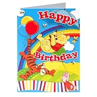 Winnie the Pooh Rainbow Celebration Design Birthday Card