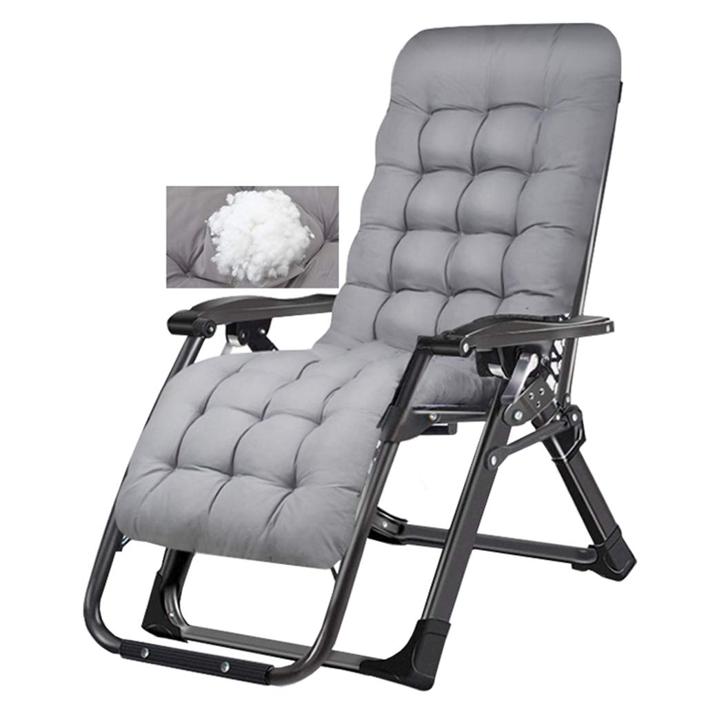Chaise longue de jardin pliante inclinable charge 150 kg transat avec coussin