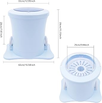 Portable Manual Clothes Dryer Mini Dryer Compact Spin Dryer Non electric Laundry Dryer for Apartments, School, Dormitory (Blue)