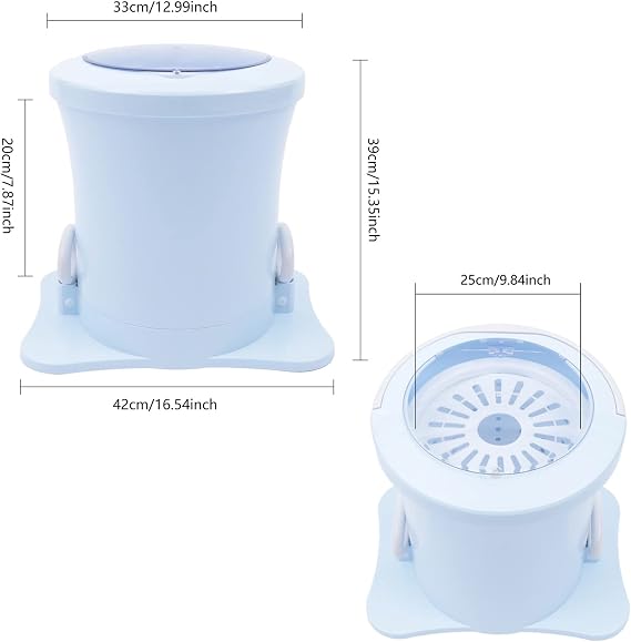 Portable Manual Clothes Dryer Mini Dryer Compact Spin Dryer Non electric Laundry Dryer for Apartments, School, Dormitory (Blue)