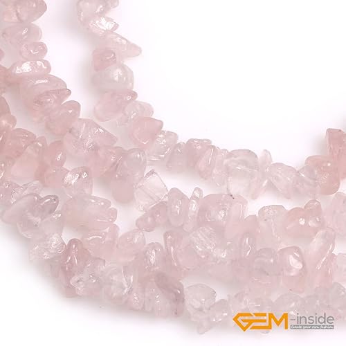 Miniatura 2 de GEM-Inside - Astillas de cuarzo rosa de ágata de 0.276-0.315in, piedras preciosas de 34 pulgadas, para pulsera, collar, aretes, joyería,