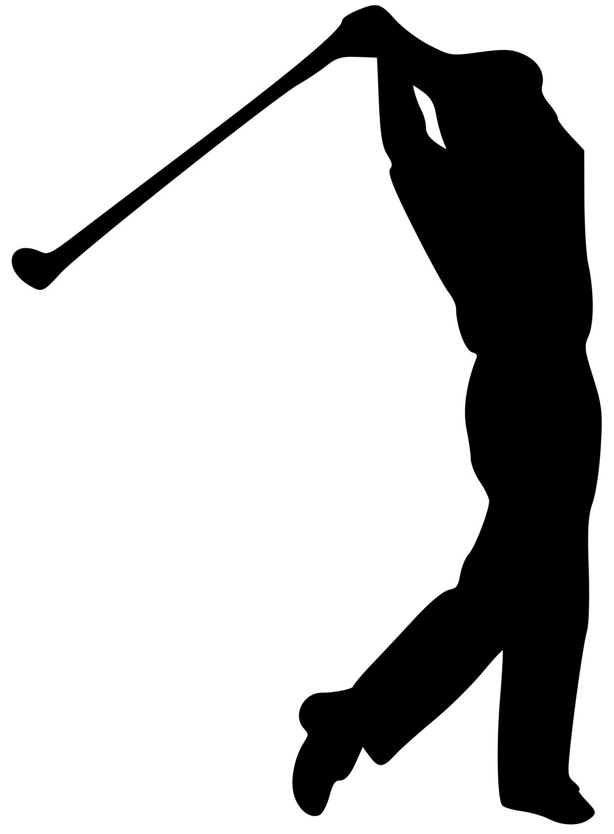 Minglewood Trading Golfer Man Boy Vinyl Decal Sticker 5.5" x 4" Golf