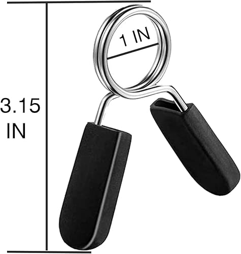 Miniatura 2 de 1 pulgada para barra estándar, clips de barra de 1 pulgada, 2 barras de peso para levantar, clips de peso de resorte para levantamiento de pesas,