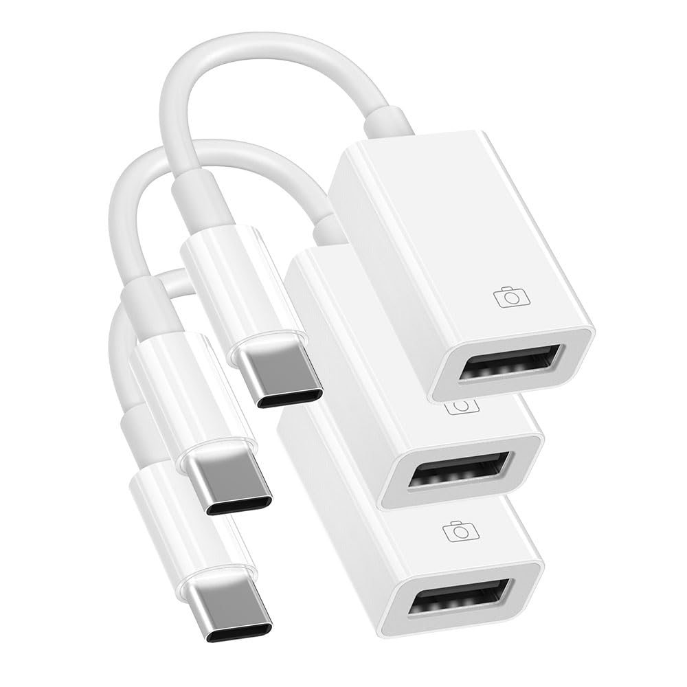 Adaptador USB C a USB 3.0, USB C macho a USB hembra, cable OTG Thunderbolt3 a USB adaptador compatible con MacBook Pro/Air, iPhone 16 Pro Max/16 Plus/16/15, Galaxy S24/S23/S22/S21 (1)
