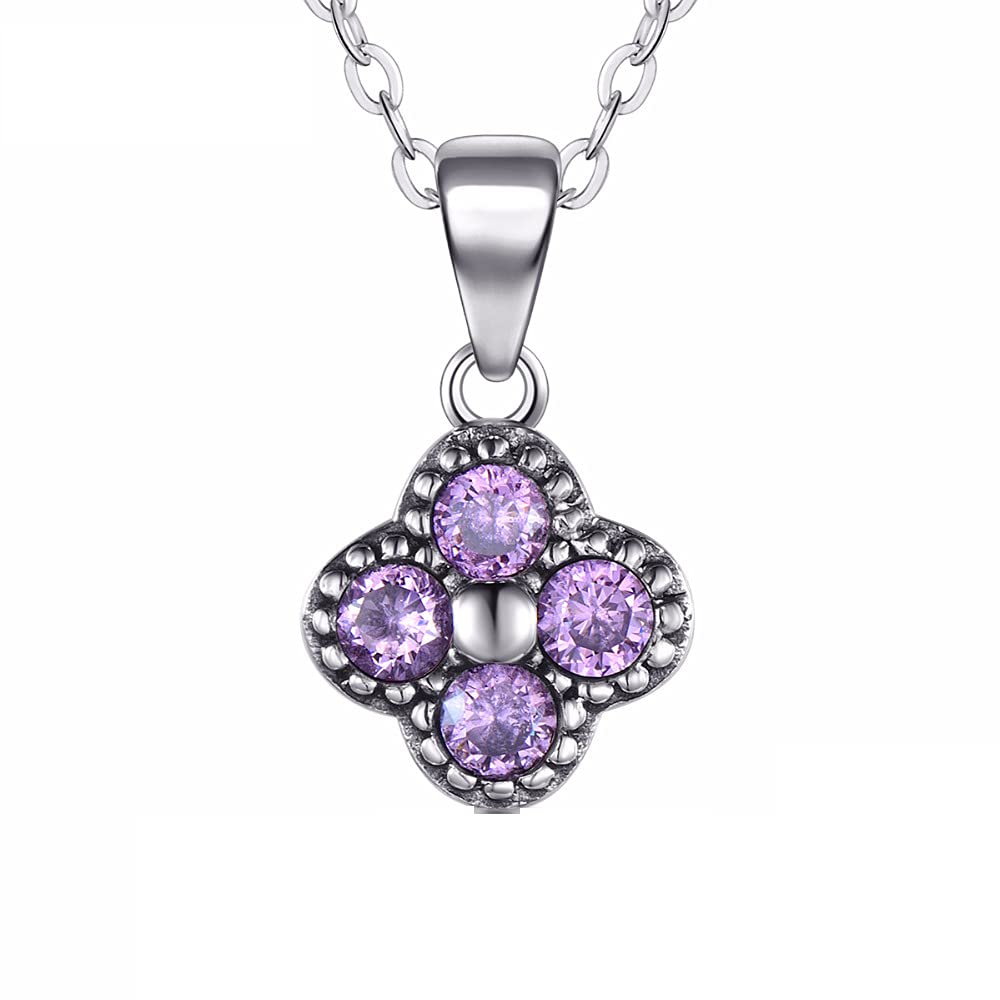 Collier pendant fleurs purple zircon pour soirées et fêtes - 5