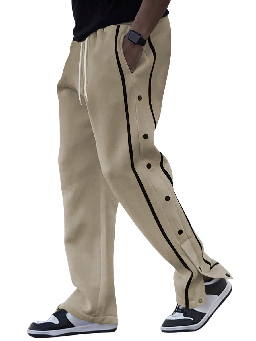 ZAFUL Baggy Sweatpants for Men Striped Contrast Casual Pant Straight Leg Track Pants Street Y2K Pants Wide Leg