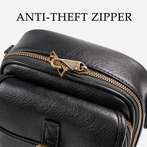 Image of Small Crossbody Bag for Women with Card Slots Vegan Leather Messenger Bag Men Wallet, Cross Body Anti-theft Shoulder Purse
