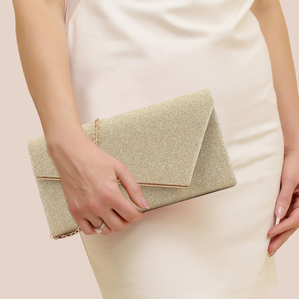 TOFBS Damska torebka na łańcuszek, elegancka torebka wieczorowa, crossbody, mała torebka na wesele, imprezę, bankiet, święta, dla panny młodej