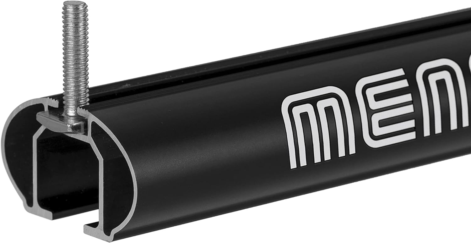 Barre da tetto per veicoli con rails integrati Modello TIGER BLACK 120cm in alluminio nero alta qualità Menabo 000085900000