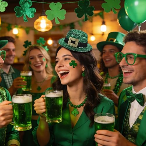 Clips décoratifs pour filles et petits cadeaux thématiques Saint-Patrick 4 pièces