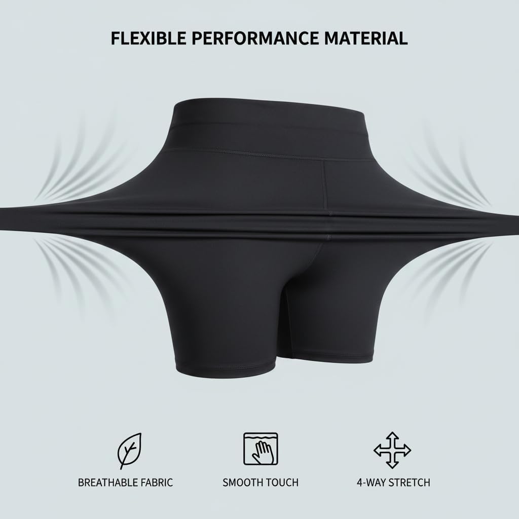 Jeffbaubl 3 Pack Girls Athletic Shorts, High Waisted Biker Shorts for Yoga, Volleyball, Running, Gymnastics for Kids 9-10 Years, Black