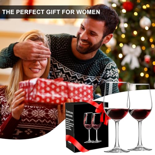 Wine Glasses Set of 2, 10 OZ Long Stem Wine Glasses Set for Red Wine and White Wine, Christmas Gift, Mother's Day Gift - Image 6