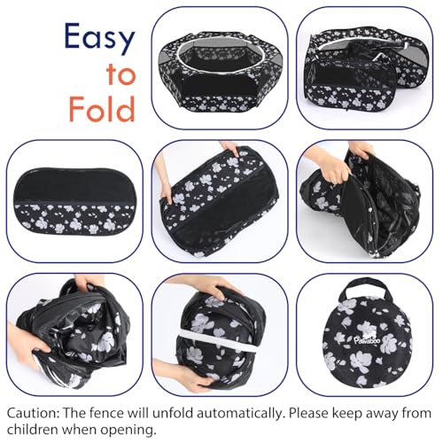 Image of Pawaboo Small Animal Playpen with Zippered Cover, Magnolia