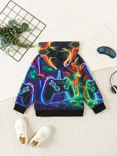 Image of Boys Humour and Comic Printed Long Sleeves Sweatshirt, Cotton Blend, Hooded Neck