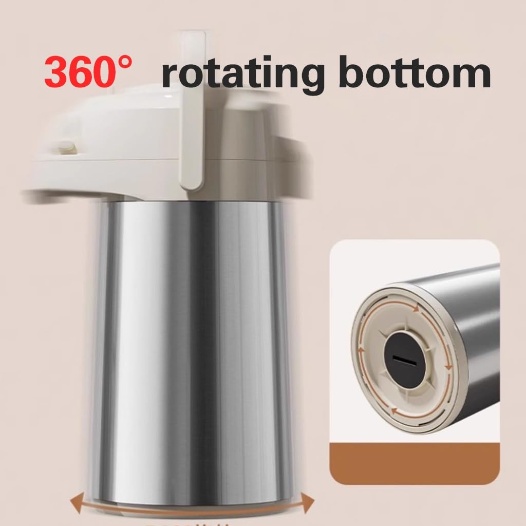 Termo de acero inoxidable aislado al vacío para bebidas calientes y dispensador de agua, ideal para té y café, capacidad de 3 litros