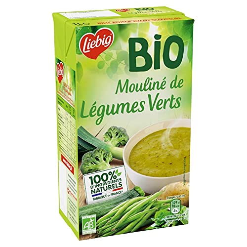 LIEBIG - Bio Mouliné De Légumes Verts 1L - Lot De 4 - Offre Special