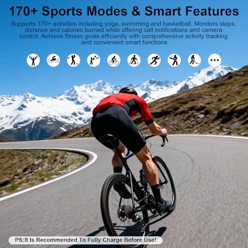 Smart Bracelet Fitness Trackers for Men Women, Smart Watch 24/7 Heart Rate Sleep Stress HRV Monitor, 170+ Sports Modes, 2 Bands, Free APP 06 Black - image 6