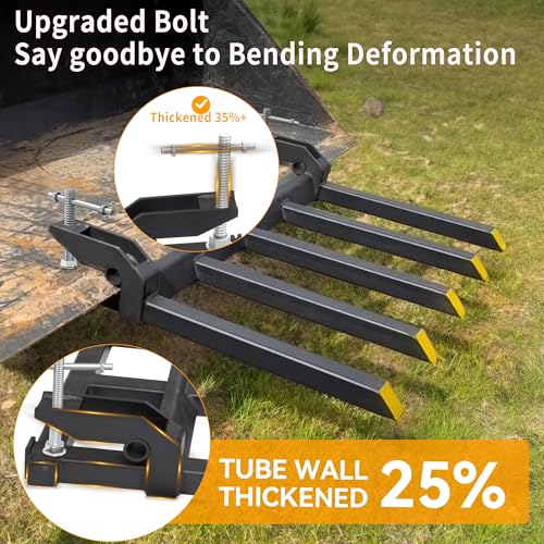 Image of YINTATECH 48 inch Clamp on Debris Forks 2500 lbs Loader Bucket Fork