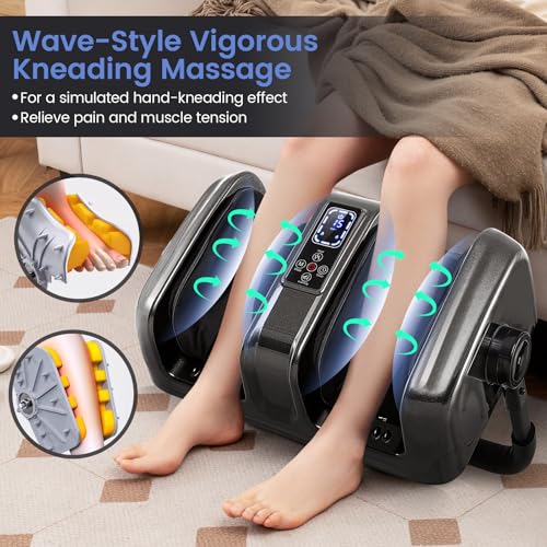 Image of Giantex Foot Massager with Heat and Remote Control, Calf Massager with 3 Massage Settings, Timer, Washable Cover, Adjustable Stand, Foot Massage Machine for Calf Arms Relax, Gift for Women Men(Grey)