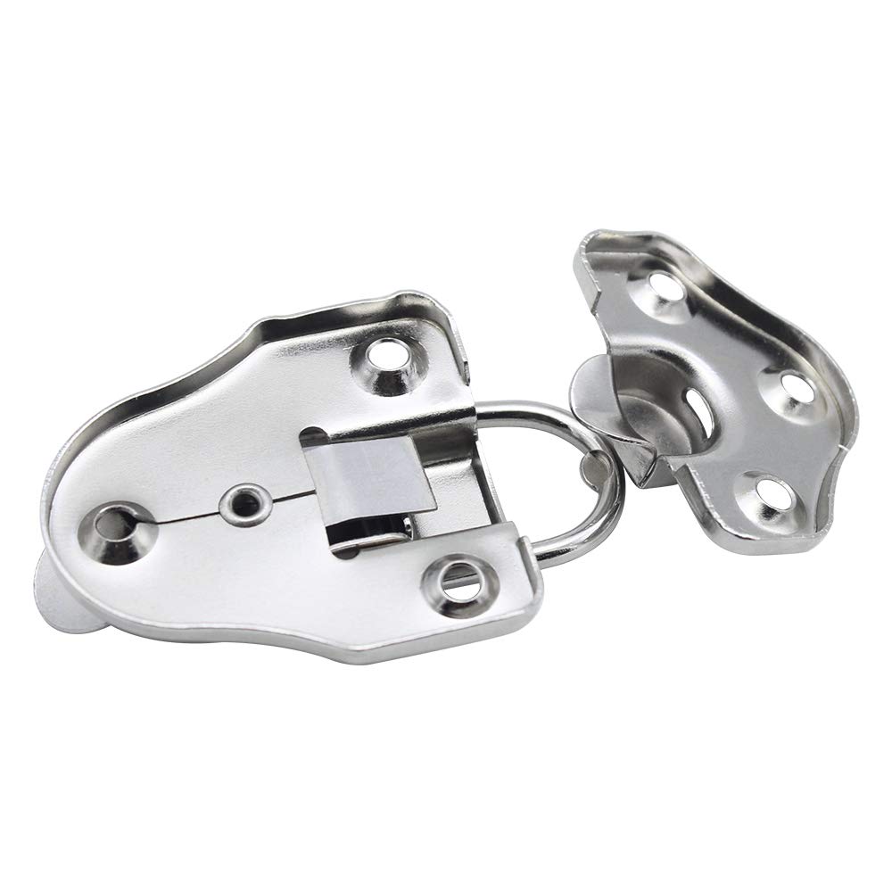8 pezzi Toggle Latch Chiusura Chiusure a Leva Serratura per cassetta degli attrezzi cosmetici della cassetta degli attrezzi medici - Argento