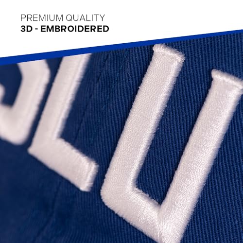 Gorra bordada ajustable azul para adultos miniatura 3