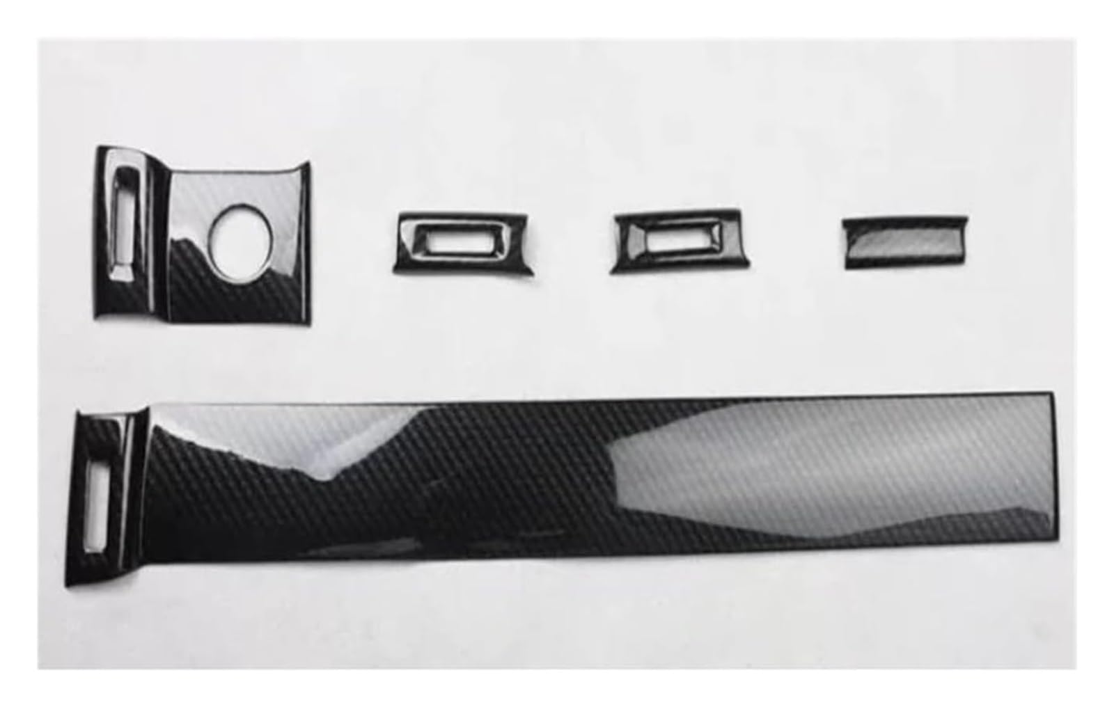 Qwqnsd Carbon Texture For Land For Rover For Evoque 2012-2018 Car Dashboard Air Outlet Vent Panel Cover Trim Sticker Car Interior Mouldings(Carbon Texture)