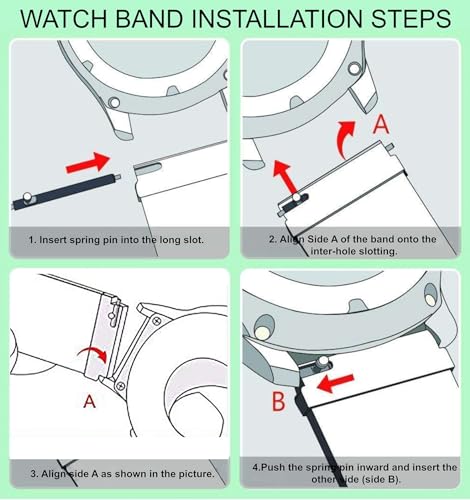 ADAMO 22mm Watch Strap Combo compatible for Phoenix Ultra/Phoenix/Pulse 2/Xtend Pro/Xtend Call and ALL 22mm wristwatch and smartwatches - Image 5