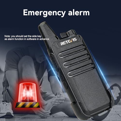 Image of Retevis RT22 Walkie Talkies Mini, Rechargeable Two Way Radio Long Range, 2 Way Radio Small, Portable VOX, for Business Commercial Work School Church Restaurant (20 Pack,Black)