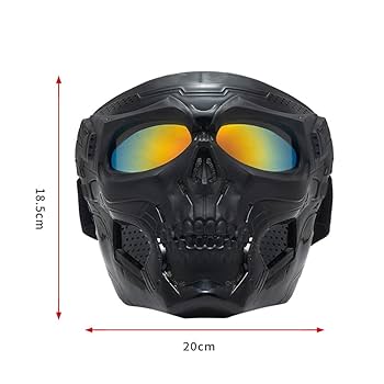 Amazon | GCBKOPY モトクロススカルゴーグルスカルマスクオフ