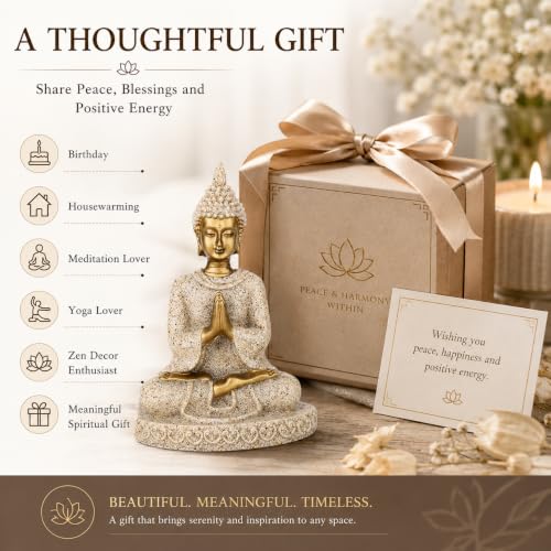 Estatua Buddha de piedra pequeña para decoración zen miniatura 5