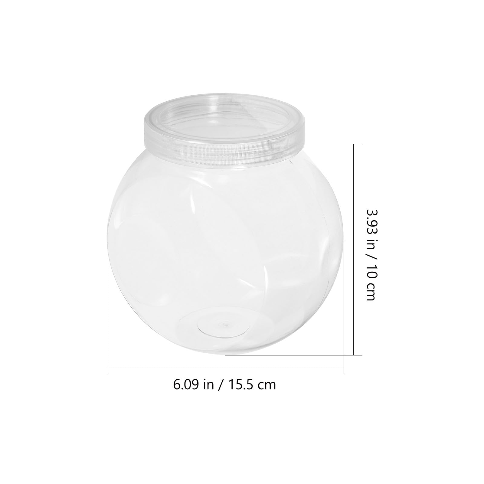 LALAFINA Set di 3 Barattoli Rotondi per Biscotti in Pet Trasparente Bianco da 1500ml Coperchio, Contenitori Multifunzionali per Dolci e Snack, Design Semplice e Pratico