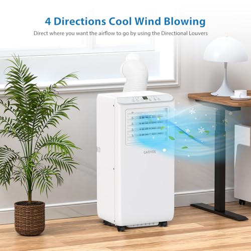 Image of Garvee 10000 BTU Portable Air Conditioner - 3-in-1 Cooling, Dehumidifying & Fan, Cools Rooms Up to 600 Sq.Ft, Quiet Operation with Sleep Mode, 24-Hour Timer, Energy Efficient