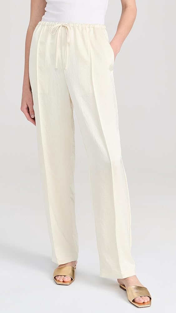 Madewell Women's Slim Pintuck Pull On Pants, Cake Batter, Yellow