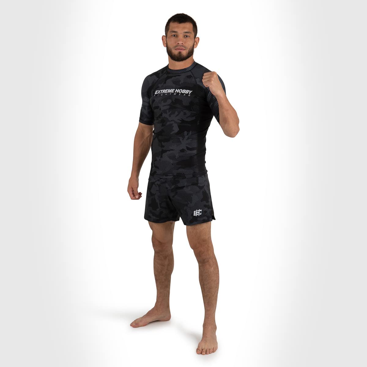 Rashguard Havoc, męski t-shirt sportowy, koszulka fitness, koszulka kompresyjna, koszulka z krótkim rękawem, koszulka funkcyjna, rozmiar 3XL, czarna