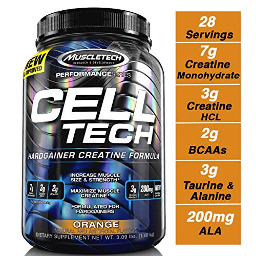 Muscletech Suplemento para Deportistas Cell Tech 3LB, Sabor Orange - 1400 gr
