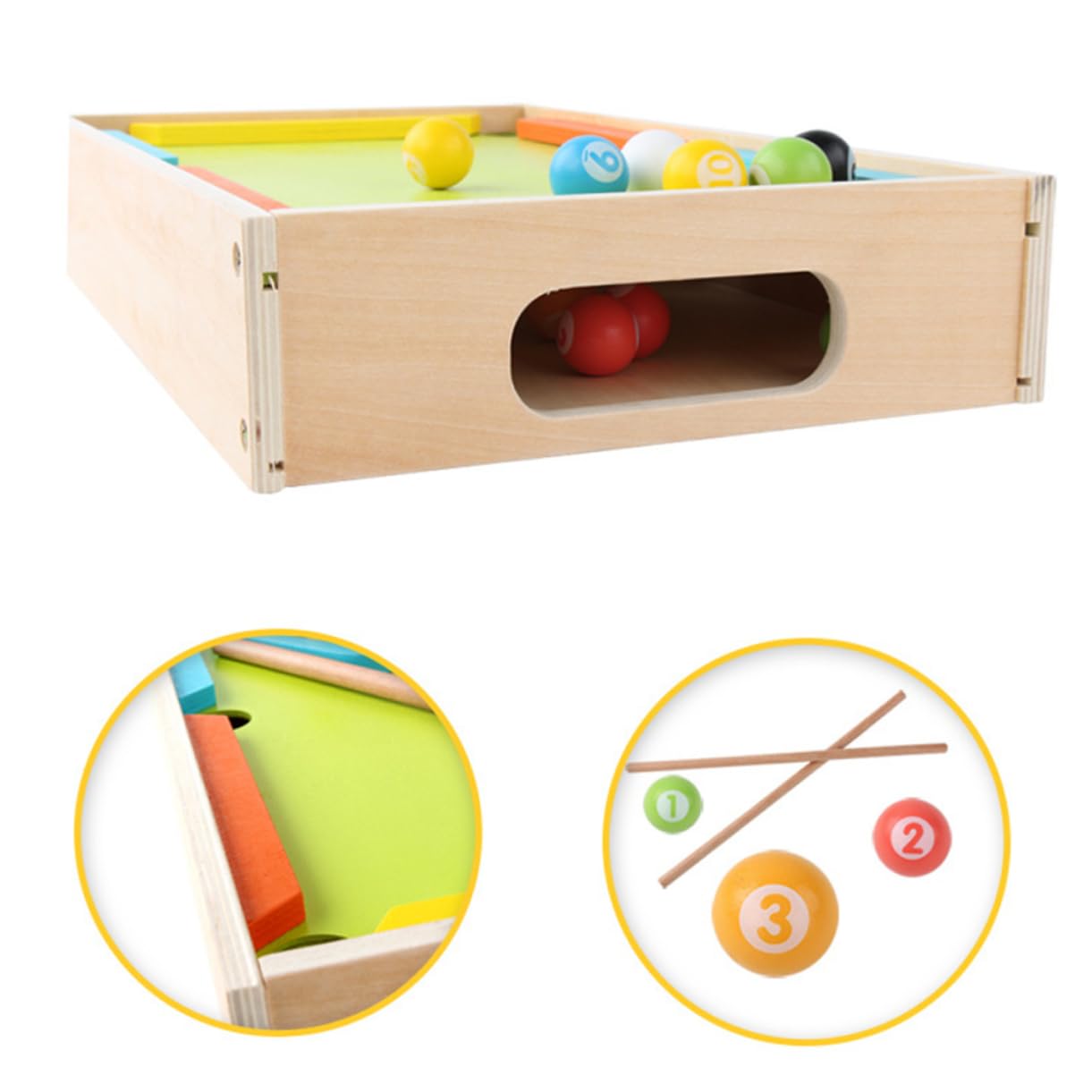 Mini Biliardo da Tavolo in Legno, Gioco Educativo per Ragazzo Ragazza | Festa Scuola Decor, Forniture Didattiche, Biliardo Mini per Apprendimento Precoce