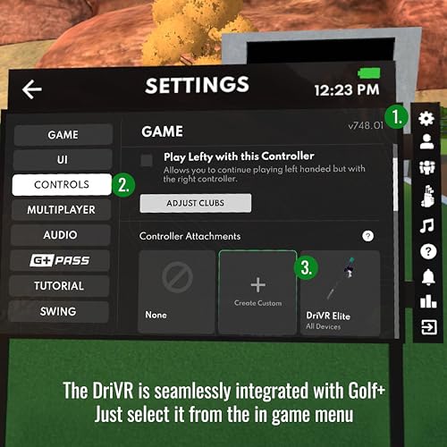 Image of DeadEyeVR - DriVR Golf Club for Quest - Realistic VR Golf Simulator Handle - Weighted VR Golf Club Grip for Enhanced Play (Elite Mini)